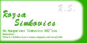 rozsa simkovics business card